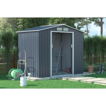PLUTON Abri de jardin en métal 2,71 m² - 213 x 127 x 195 cm - Kit d'