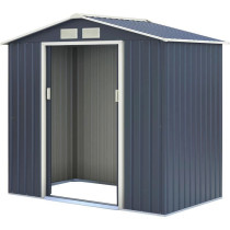 PLUTON Abri de jardin en métal 2,71 m² - 213 x 127 x 195 cm - Kit d'