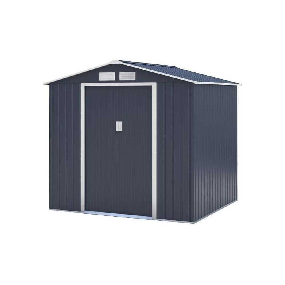 Abri de jardin en métal 4,07 m² - 213 x 191 x 195 cm - MARS - Kit d'