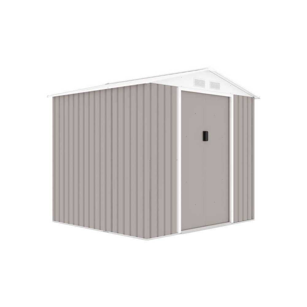 Abri de jardin en métal 4,07 m² - 213 x 191 x 195 cm - MARS - Kit d'