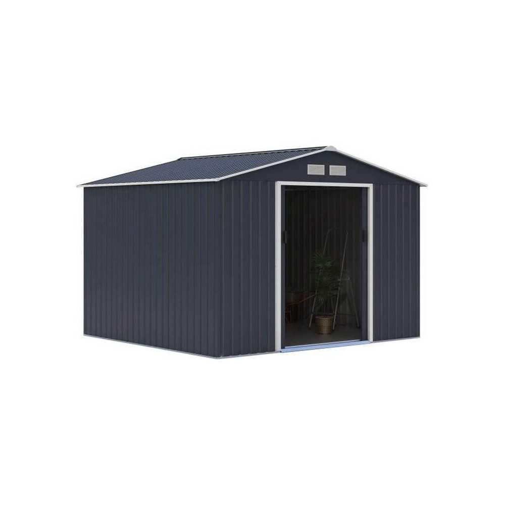 MERCURE Abri de jardin en métal 7,06 m² - 277 x 255 x 202 cm - Kit d