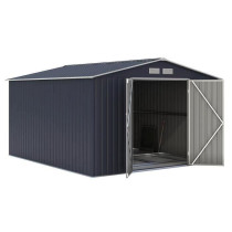 VELASCO Abri de jardin en métal 8,84 m² - 277 x 319 x 202 cm - Kit d