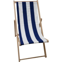 Chilienne agrafée - JARDIN PRIVE - Rayures - Bleu / Blanc