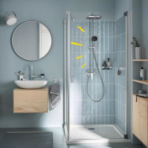 Shower column with single-lever mixer - Water saving - GROHE Vitalio C