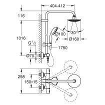Vitalio Start System shower set with thermostatic mixer - Grohe - 2796