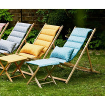 PRIVATE GARDEN Chilean quilted Denmark blue solid wood structure