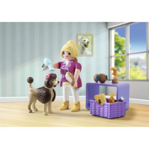 PLAYMOBIL 71747 Toiletteuse avec caniche et accessoires