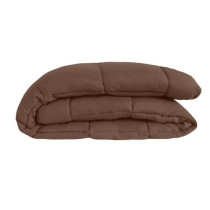 CALGARY Hot duvet Microfiber 400g/m² Chocolate & Corail 140x200cm