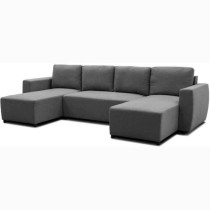 Canapé d'angle convertible panoramique PHARELL 5/6 places - Tissu ant
