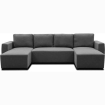 Canapé d'angle convertible panoramique PHARELL 5/6 places - Tissu ant