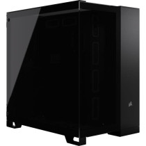PC case - CORSAIR - 6500X Tempered Glass Mid-Tower Dual Chamber - Blac