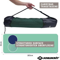 Yoga mat - FITNESS - SCHILDKRÖT - 180 x 61 cm - 4 mm - Bag included -