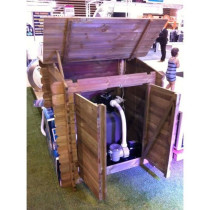 Coffre de rangement pour filtration UBBINK Classic en bois traité aut
