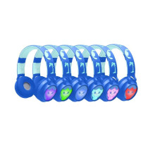 Foldable Bluetooth and wired light-up headphones with 3D design from t
