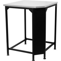 Table d'angle - COZZE - Plan de travail inox - Noir