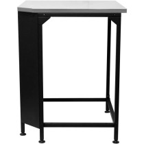 Table d'angle - COZZE - Plan de travail inox - Noir