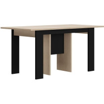 Table console extensible - DIAGONE - EXIT - Chene clair / Noir - Jusqu