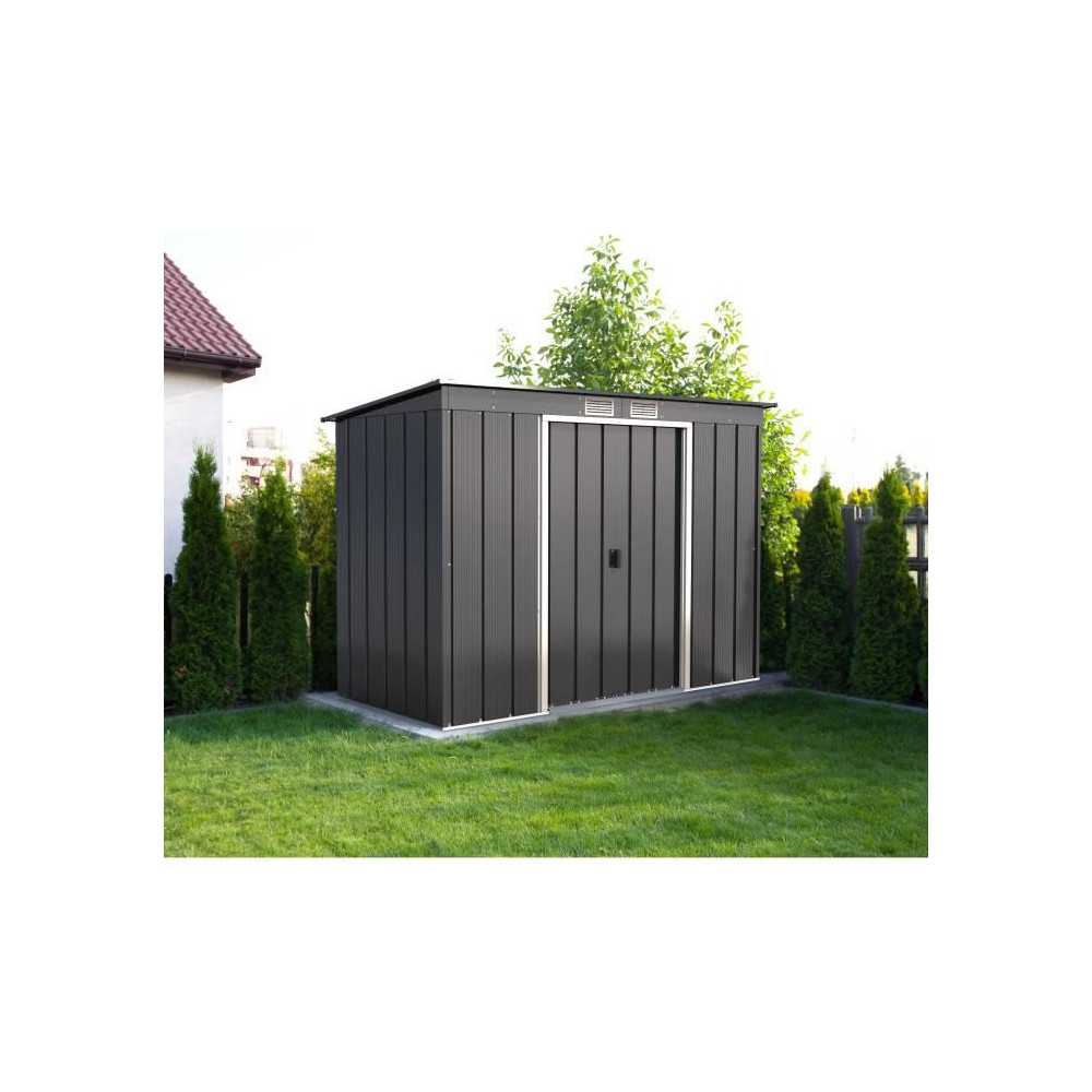 Abri de jardin - Métal - DURAMAX - 3,25 m² - 0,33 mm - Anthracite -