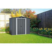 Abri de jardin - Métal - DURAMAX - 2,47 m² - 0,33 mm - Anthracite -