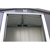 Abri de jardin - Métal - DURAMAX - 2,47 m² - 0,33 mm - Anthracite -