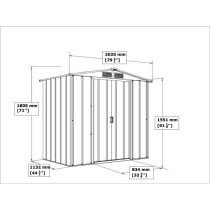 Abri de jardin - Métal - DURAMAX - 2,47 m² - 0,33 mm - Anthracite -