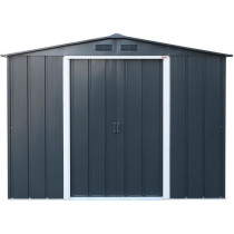 Abri de jardin en métal 4,77 m2 - DURAMAX - Kit d'ancrage inclus - Gr