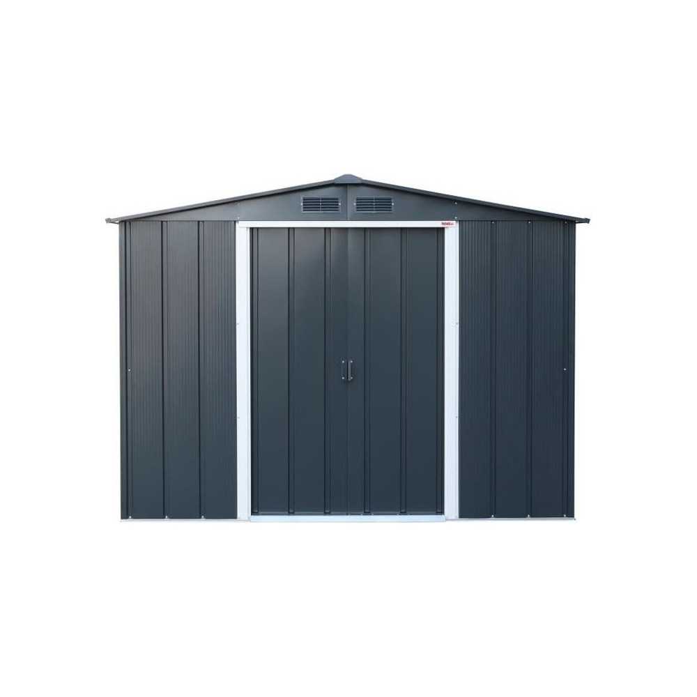 Abri de jardin en métal 4,77 m2 - DURAMAX - Kit d'ancrage inclus - Gr