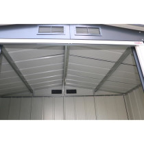 Abri de jardin en métal 4,77 m2 - DURAMAX - Kit d'ancrage inclus - Gr