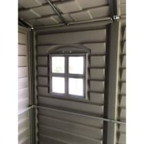 Abri de jardin - PVC - DURAMAX - 3,50 m² + Plancher - Gris clair / An