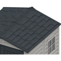 Abri de jardin - PVC - DURAMAX - 3,50 m² + Plancher - Gris clair / An