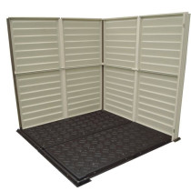 Abri de jardin - PVC - DURAMAX - 3,50 m² + Plancher - Gris clair / An