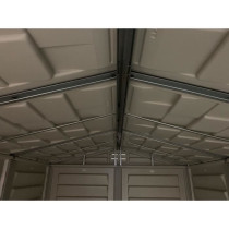 Abri de jardin - PVC - DURAMAX - 3,50 m² + Plancher - Gris clair / An