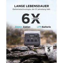 générateur electrique portable RIVER 2 PRO, 768Wh, 3 sortie CA - 800