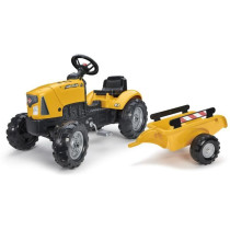 FALK SuperBuilder pedal tractor - opening hood and trailer - from 2 to