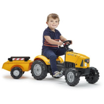 FALK SuperBuilder pedal tractor - opening hood and trailer - from 2 to
