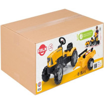 FALK SuperBuilder pedal tractor - opening hood and trailer - from 2 to