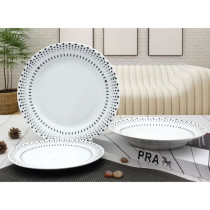 18 pieces service Rice grain in black porcelain
