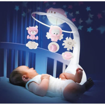 Mobile musical et projecteur - INFANTINO - Douce Nuit 3-en1 - Rose