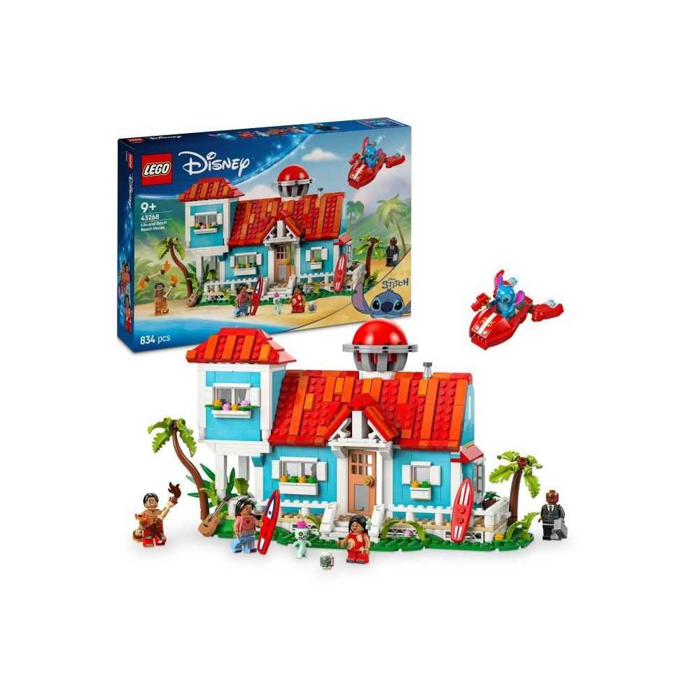 LEGO | Disney La Maison sur la Plage de Lilo et Stitch, Jeu de Constru