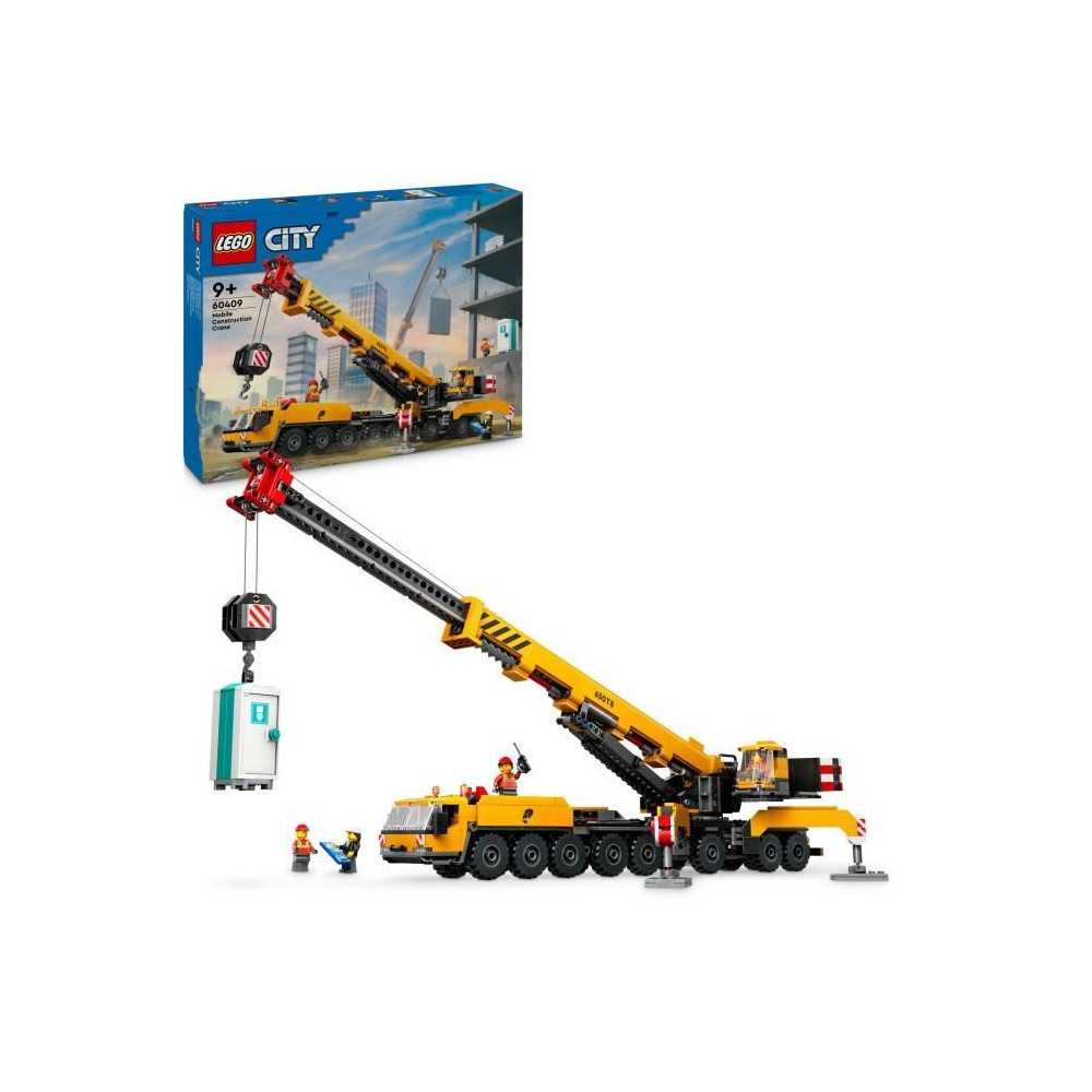 LEGO City 60409 Yellow Mobile Construction Crane, Building Set Gift fo