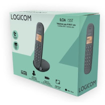 Fixed cordless telephone - LOGICOM - DECT ILOA 155T SOLO - Black - Wit