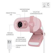 Webcam - Full HD 1080p - LOGITECH - Brio 100 - Integrated microphone -