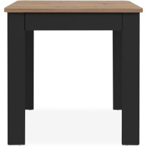 Table OSLO - Rectangulaire - 4 personnes - 80 x 77 x 80 cm - Noir / Ch