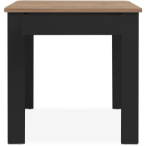 Table OSLO - Rectangulaire - 4 personnes - 80 x 77 x 80 cm - Noir / Ch