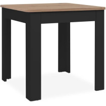 Table OSLO - Rectangulaire - 4 personnes - 80 x 77 x 80 cm - Noir / Ch