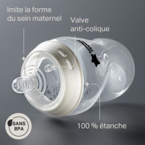 Tommee Tippee - Pack of 6 Closer to Nature bottles - Anti-Colic valve