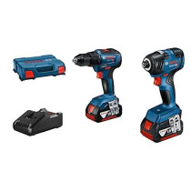 COMBO KIT 2 OUTILS 18V : GDR 18V-200 + GSR 18V-55 + GBA 18V 2x4,0Ah +