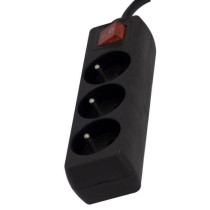 Chacon Multiprise block with switch 3 sockets 16A 1.5m black