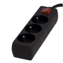 Chacon Multiprise block with switch 3 sockets 16A 1.5m black