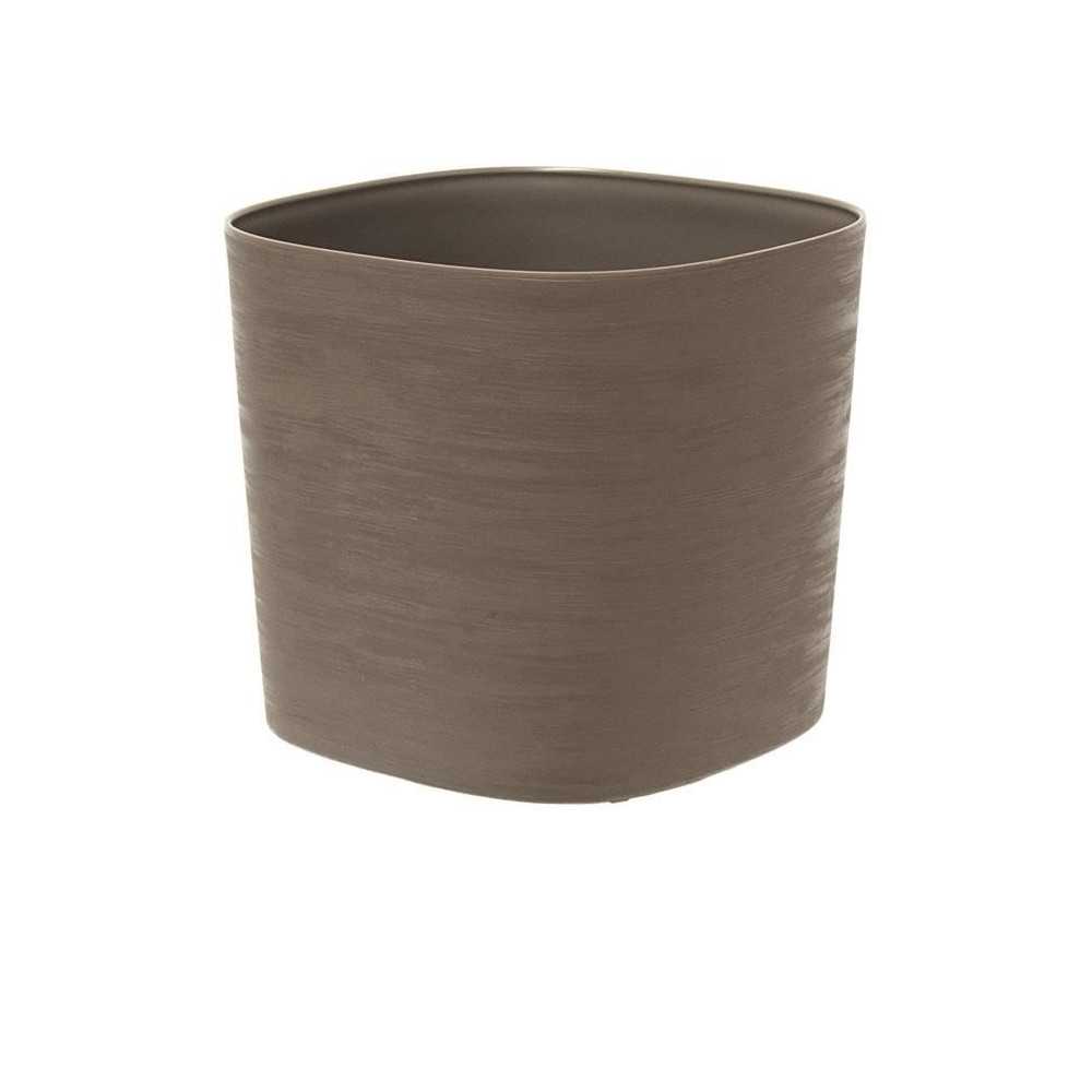 Pot with water reserve - GARDEN ID Respect - Taupe 20 x 20 cm - 100% h Pot with water reserve - GARDEN ID Respect - Taupe 20 x 20 cm - 100% h